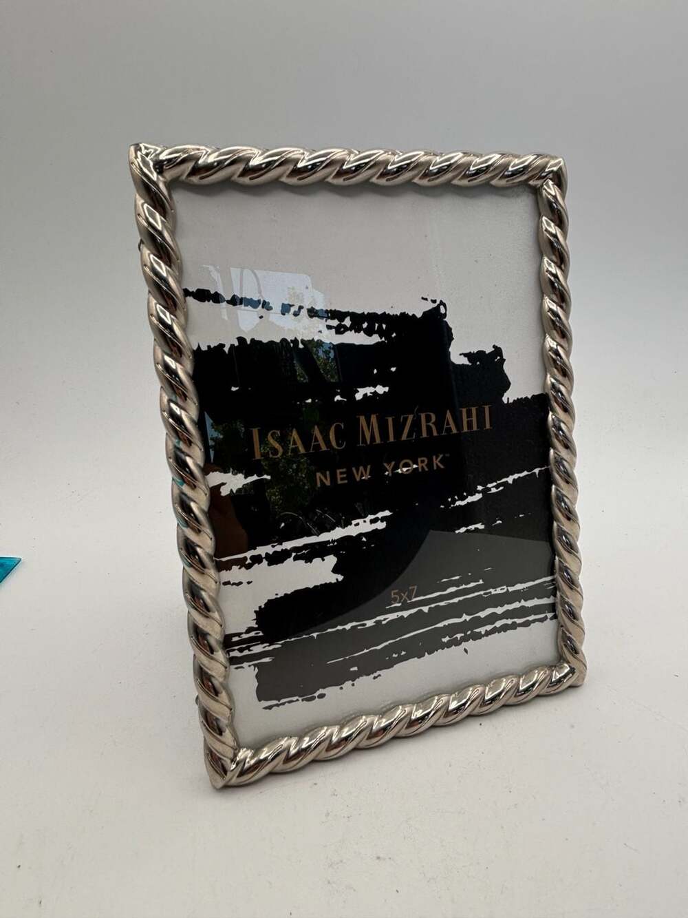 Isaac Mizrahi New York Silver Twisted Rope Picture Frame 5x7
